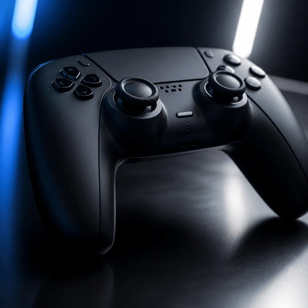Symbolbild: PS5 Controller Stick Drift reparieren mit Fokus auf Analogstick im Studiolicht