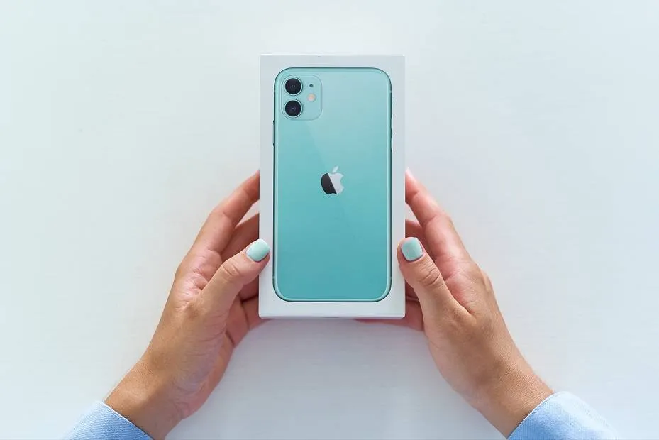 iPhone Box in mint gruen